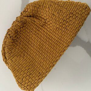 Maria La Rosa Woven Satin Clutch w Satin Lining